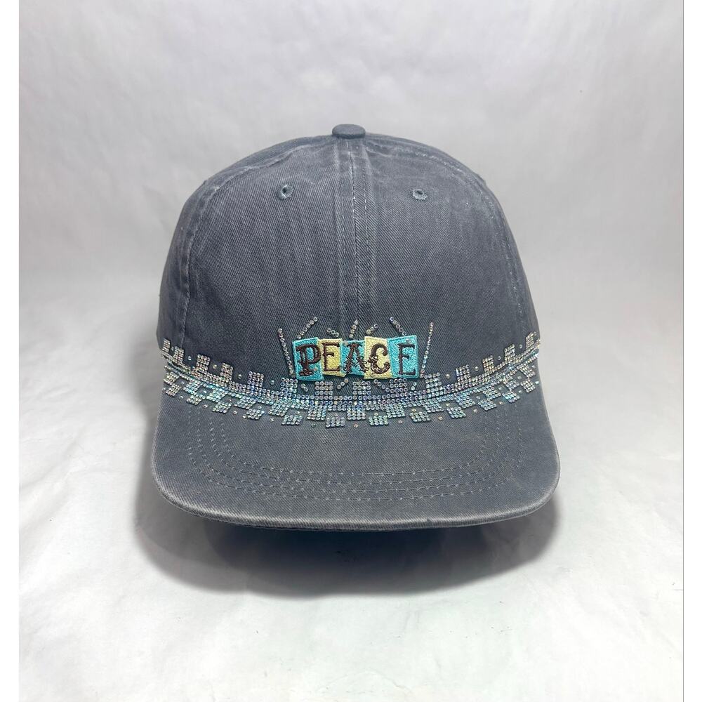 Handmade Rhinestone Bling Studded stone washed Streetwear Baseball Cap Hat